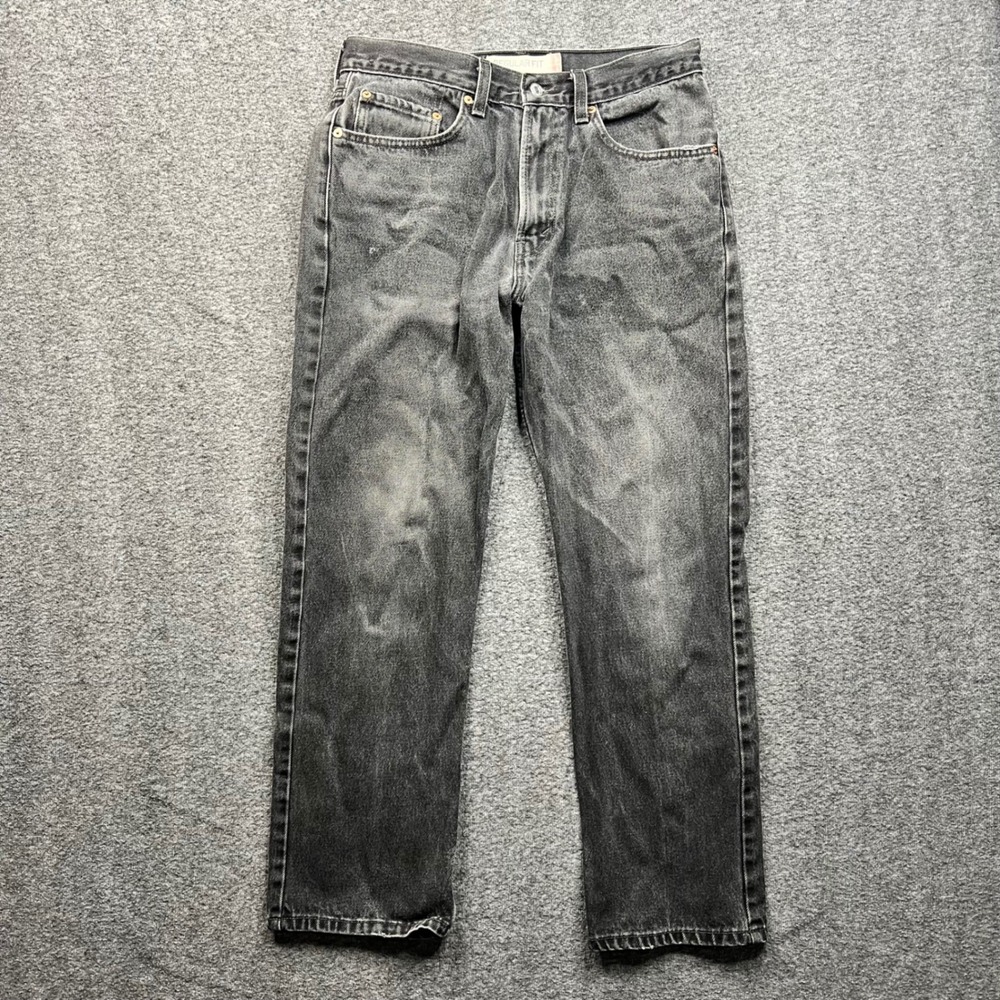 Levi's Jeans Mens 32x29 Black 505 Regular Fit  Denim Straight Leg Pants